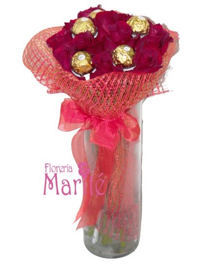 Cilíndrico Sorpresa de Rosas y Bombones