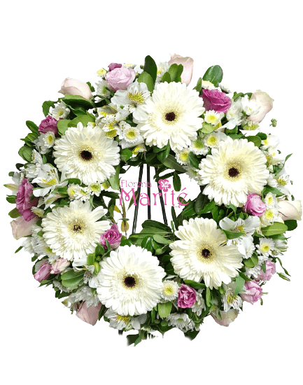 Corona Floral Rosada