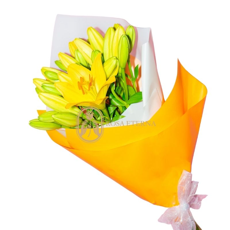 Ramo 10 Lilium Amarillos